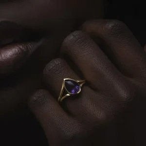 Amethyst Gold Ring Model